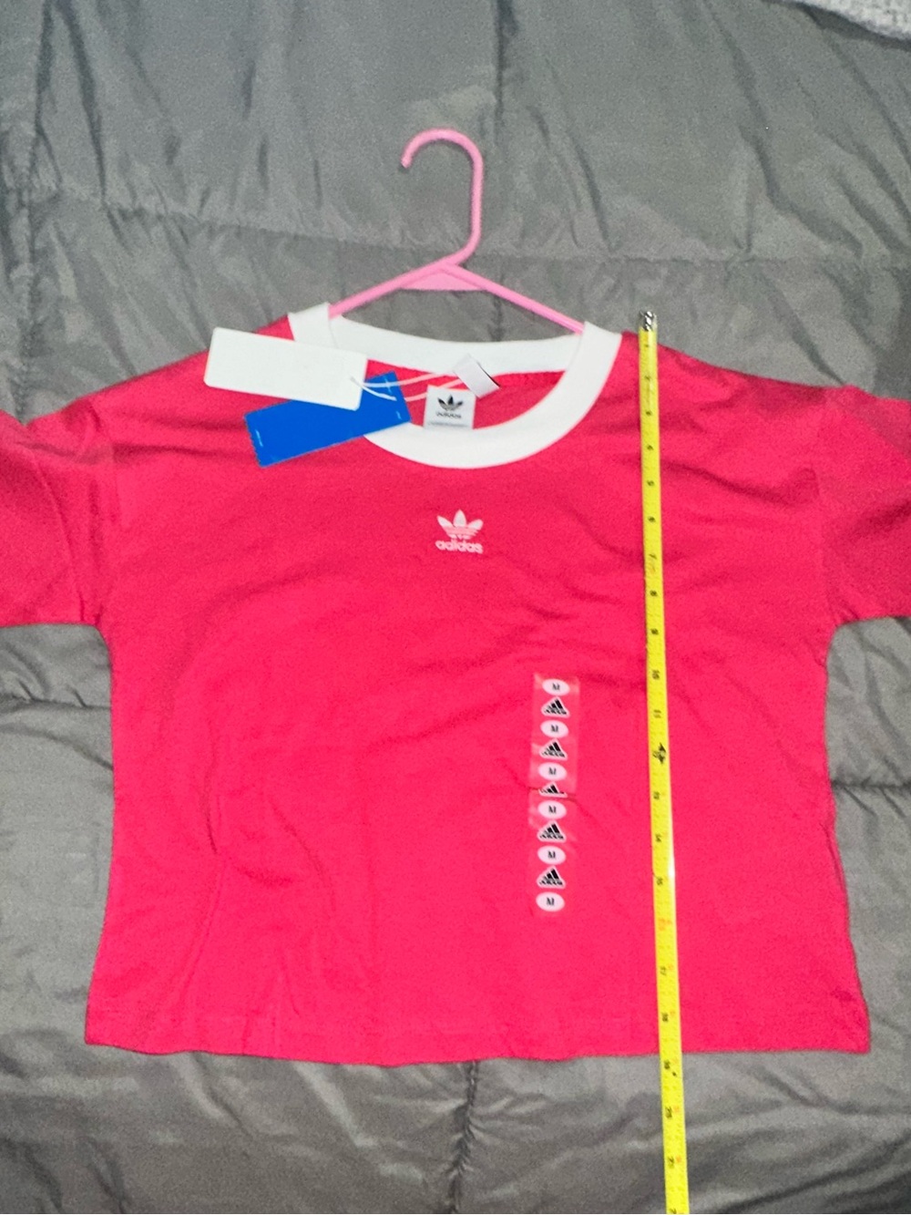 Adidas Pink Short Sleeve Ringer Tee - Picture 5 of 10